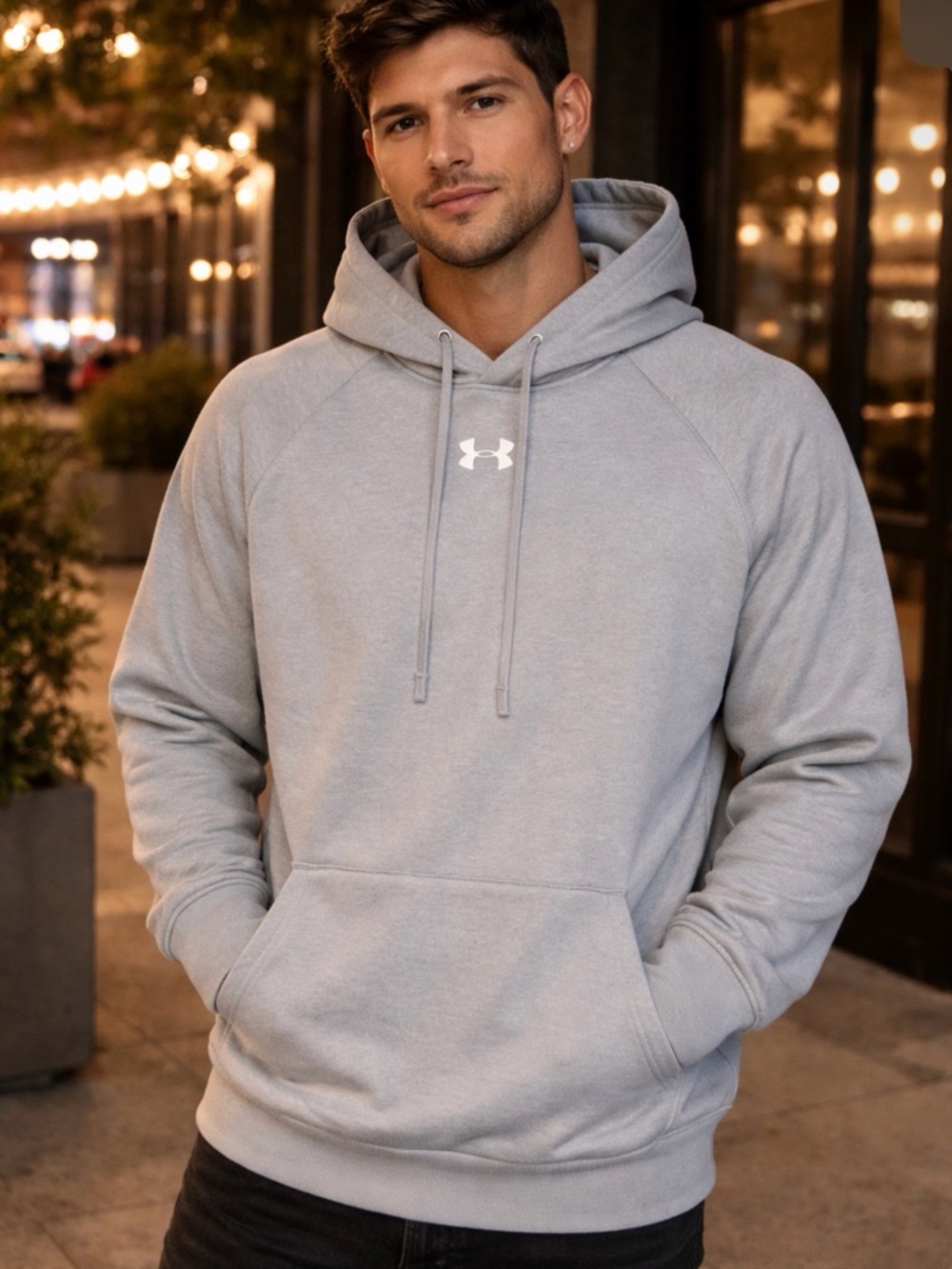 Under Armour Light Gray Men's Pullover Hoodie